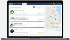 Dina's care coordination platform on a laptop screen